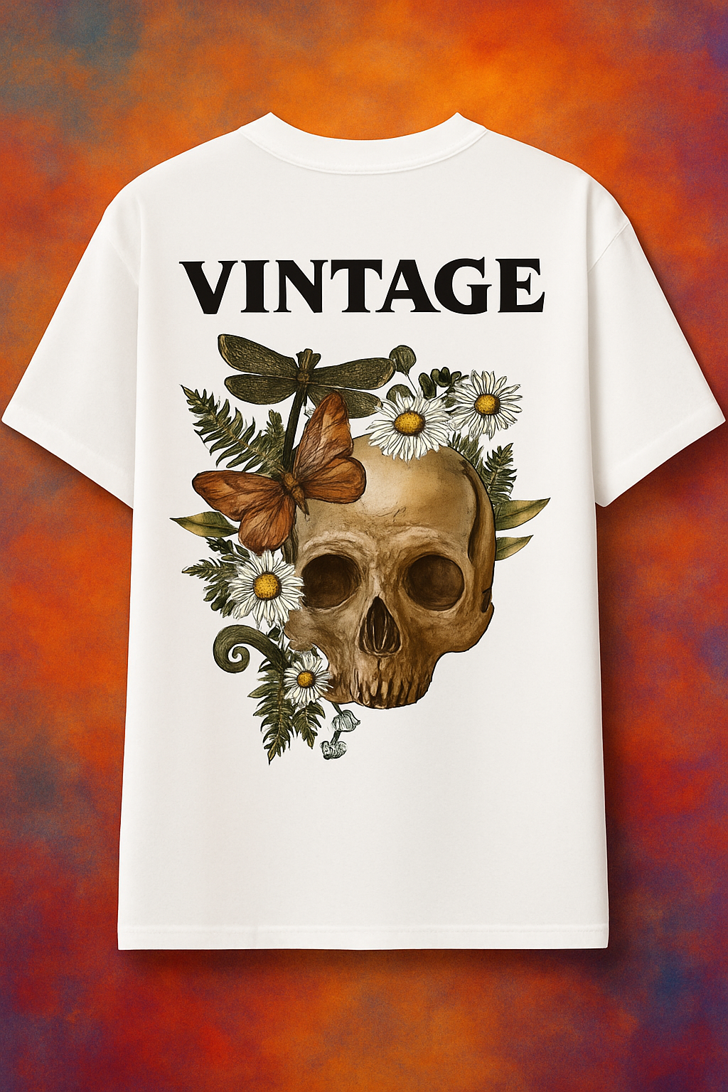 Vintage Botanical Skull T-Shirt