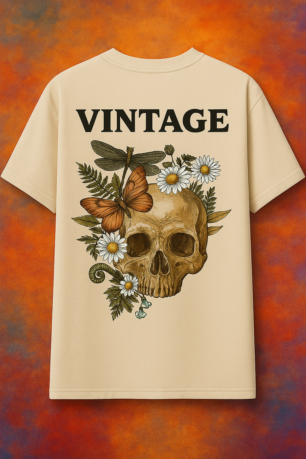 Vintage Botanical Skull T-Shirt