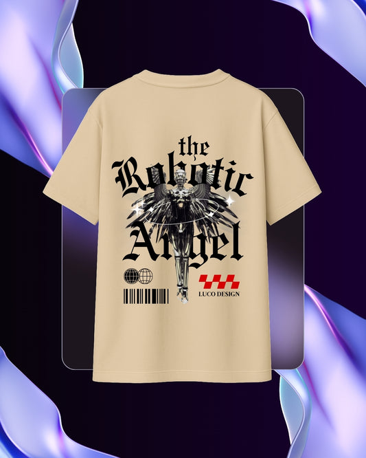 Robotic Angel Tee – Futuristic Cyberpunk Design