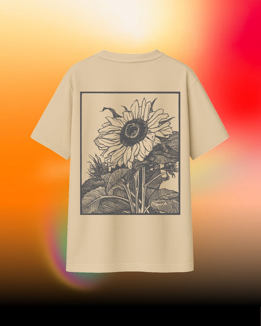 Sunflower Tee – Nature-Inspired Minimal Design