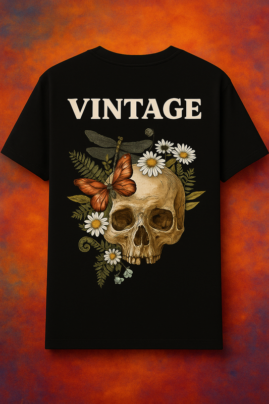 Vintage Botanical Skull T-Shirt